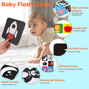 Black and White High Contrast Baby Books Flash Cards Tummy Time Mirror Toys Newborn Toys 0 6 Months Brain Development Infant Stimulating Sensory Toy 0-3 3-6 2 4 5 Months old Baby Boy Girl Shower Gifts by TinyTreasures Baby Boutique