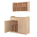 Foundations Serenity Wooden Diaper Organizer for Daycares, 3 Large & 8 Small Storage Compartments, Natural Wood Construction, Maximum Durability (Natural) by TinyTreasures Baby Boutique
