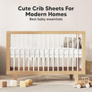 KeaBabies 2-Pack Organic Crib Sheets for Boys, Girls - 52x28 Fitted Crib Mattress Sheet Neutral, Breathable Jersey Cotton Cover for Baby Bed, Toddler Mattress, Soft & Cute Prints (Nibbles/Bruce) by TinyTreasures Baby Boutique