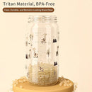 Evorie Tritan Spill Proof Toddler Straw Sippy Cup, 10 oz for Baby and Toddlers 1-3 Years Old, No Spill Straw Water Bottle with Removable Handles, Ideal for School, BPA-Free, Giraffe (NEW) by TinyTreasures Baby Boutique