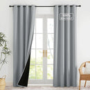 NICETOWN Grey Blackout Curtains for Bedroom 52 X 84 Inch Long 2 Panels Set Light Room Darkening Plylux Drapes for Living Room, Soundproof Thermal Insulated Grommet Window Treatment by TinyTreasures Baby Boutique