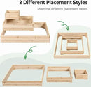 Yaheetech 3 Tier Wooden Raised Garden Bed 44.5'' L×44.5W×20.5×H, Horticulture Open-Bottom Planter Raised Garden Bed for Flowers/Herbs/Vegetables Planter Flower Box by GreenHaven Gardens