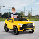 Costzon Ride on Car, 12V Licensed Chevrolet Tahoe Battery Powered Electric Vehicle w/ 2.4G Remote Control, High/Low Speed, Music, Lights, MP3/USB/FM, Spring Suspension, Electric SUV for Kids (Yellow) by TinyTreasures Baby Boutique
