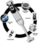 Megawise High-Power Hand Blender – 400W Max Power with Versatile 3-in-1 Attachments (Blending Shaft, Whisk, Chopper); Ergonomic Design with Adjustable Speed Control; Easy to Clean and Maintain (Black) by TinyTreasures Baby Boutique