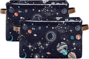 Storage Basket Bin Space Galaxy Constellation Organizer Basket Collapsible Shelf Basket Cube with handle for Nursery Bedroom Bathroom, one sizex1 by TinyTreasures Baby Boutique