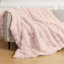 Pink Fluffy Blanket for Couch Living Room Faux Fur 50x60 Fuzzy Throw Blanket for Bed Soft Furry Bed Cozy Comforter Home Decor Gifts 860 GSM by CozyNest Decor