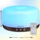 BlueHills Premium 1000 ML Large Essential Oil Diffuser Humidifier for Room Home Aromatherapy Big Capacity Oil Diffuser with Décor LED Lights Long Running Round Diffuser Dark Wood Grain – D002 by TinyTreasures Baby Boutique