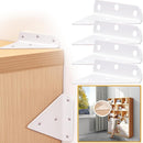 Furniture Anchors for Baby Proofing Heavy Duty Bracket Drywall Anchors Securing 1000 lbs Multiple Installation Options Keep Baby Pet Safety from Falling Furniture 4 Pack White Wall Anchors by TinyTreasures Baby Boutique