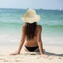 Floppy Big Beach Straw Hats for Women Foldable Summer Wide Brim Packable Sun Hat Womens Travel Straw Fedora Hat by GreenHaven Gardens