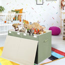popoly Large Toy Box Chest with Lid, Collapsible Sturdy Toy Bin Storage Organizer Boxes Baskets for Kids, Boys, Girls, Nursery, Playroom, 25"x13" x16" by TinyTreasures Baby Boutique