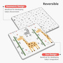 Foldable Baby Play Mat, PIGLOG 0.6in Thick Waterproof Playmats for Babies and Toddlers Kids, Safe Foam Playmat for Tummy Time, 50x50 Playpen Mat, Reversible Portable Baby Floor Mat for Infant, Giraffe by TinyTreasures Baby Boutique