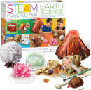 4M - STEAM Earth Science - Educational Science Kits for Kids Ages 5+ with 5 Experiments: Volcano Eruption, Excavate Crystals, Crystal Growing, & More - Hands-On Geology STEM Learning Science for Kids by TinyTreasures Baby Boutique