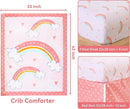 Viviland 3 Pieces Baby Bedding Set for Boy Girls, Baby Bedding Set for Newborn, Infant & Toddler - Rainbow by TinyTreasures Baby Boutique