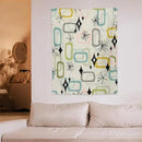 ICMOLYYENLO Boho Medieval Cat Tapestry, Abstract Atomic Starburst Geometric Aesthetic Art Wall Hanging For Bedroom Living Room Dormitory 50x60 Inches by CozyNest Decor