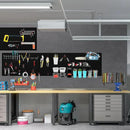 4 Pack Heavy Duty Steel Pegboard Garage Organization Panels,Universal 1/8 and 1/4 Pegboard Accessories,Suitable for Tool Storage,Garage Storage etc.(Black, 16X12) by GreenHaven Gardens