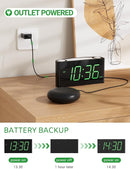 Extra Loud Vibrating Alarm Clock with Bed Shaker for Heavy Sleeper Deaf Hard of Hearing, Large LED Display Digital Clock for Bedroom,Dimmer,Night Light,USB Phone Charger,Battery Backup,Senior Teen Kid by TinyTreasures Baby Boutique