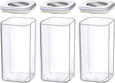 Amazing Abby - Carol - 112-Ounce Acrylic Canister (Set of 3), Plastic Airtight Food Container, Stackable for Pantry Storage, BPA-Free and Shatter-Proof, Perfect for Home and Commercial Use by CozyNest Decor