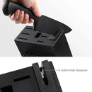 McCook® Premium Black Knife Sets,German Stainless Steel Kitchen Knives Block Set with Built-in Sharpener by CozyNest Decor