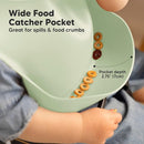 KeaBabies 2-Pack Silicone Baby Bibs for Eating - Sturdy Food-Grade Silicone Bibs for Babies Girl, Boy, Large Food Catcher, Clean & Put On Easily, Waterproof Toddler Feeding Essentials (Forest) by TinyTreasures Baby Boutique