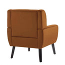 UIXE Accent Chairs Set of 2, Velvet Upholstered Armchair for Living Room, Modern Club Arm Chairs Comfy Single Sofa Button Tufted Bedroom Reading Seat - Orange by CozyNest Decor