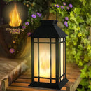11" Solar Lantern Outdoor Garden Hanging Lanterns Waterproof LED Vintage Flickering Flame Lanterns for Patio, Table, Party. by CozyNest Decor