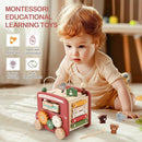 EERKEOD Wooden Activity Cubes for Toddlers Montessori Toys for Boys Girls Educational Learning Toys for Kids Wooden Toys for First Birthday Gift by TinyTreasures Baby Boutique