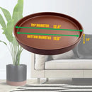 Ceramic Plant Saucer Pot Tray 12 Inch, Planter Saucers 4 5 6 7 8 9 10 11 12 13 Inch for Indoors Outdoor, Durable Sturdy Flower Drainage drip Water Tray for Glazed Pots Base (12.7 Inch-Brown) by GreenHaven Gardens