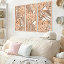 IARTTOP Leaf Wood Tropical Wall Art 15.9X32 Inch Carved Palm Leaves Wall Decor Coastal Monstera Plant Wall Sculptures for Living room Bedroom Set of 3 by CozyNest Decor