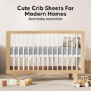 KeaBabies 2-Pack Organic Crib Sheets for Boys, Girls - 52x28 Fitted Crib Mattress Sheet Neutral, Breathable Jersey Cotton Cover for Baby Bed, Toddler Mattress, Soft & Cute Prints (Storm) by TinyTreasures Baby Boutique