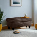 Ottoman Rectangular Storage Ottoman Bench, Flannel Footrest Stool Footstool with Lid for Living Room, Bedroom, Entryway, Coffee, 28.5"x19"x17.5" by CozyNest Decor