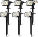 6-Pack Solar Spot Lights Outdoor, 59 LED Solar Lights Outdoor Waterproof, Outdoor Solar Lights for Yard with 3 Lighting Modes, Solar Landscape Spotlights for Garden Pathway Driveway Walkway by GreenHaven Gardens