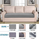 H.VERSAILTEX Super Stretch Individual Seat Cushion Covers Sofa Covers Couch Cushion Covers Slipcover Sets Thick Jacquard Textured Twill Fabric (1 Piece Sofa Cushion Cover, Dove) by CozyNest Decor