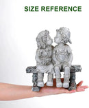 Lily's Home First Kiss Resin Garden Statue, Little Girl and Boy Kissing Yard Miniature Figurine,Small and Exquisite, 9 Inch by GreenHaven Gardens