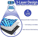 PY SUPER MODE Picnic Blankets Extra Large, Waterproof Foldable Outdoor Beach Blanket Oversized 83x79” Sandproof, 3-Layer Picnic Mat for Camping, Hiking, Travel, Park, Concerts(Blue Leaves) by TinyTreasures Baby Boutique