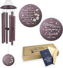 ASTARIN 36" Large Deep Tone Personalized Sympathy Wind Chimes, Memorial Wind Chime for Loss of Mother Father Loved One, Bereavement Gifts Decor Outdoor Patio Garden Graveyard by CozyNest Decor
