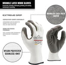 linconson 12 Pack Safety Performance Series Construction Mechanics Wrinkle Latex Work Gloves by GreenHaven Gardens
