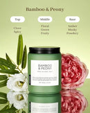 M&SENSE Bamboo Peony Spring Large Candles for Home Scented 19.4oz 110 Hour Long Lasting Burn Natural Organic Soy Candle Gifts for Women, Fresh Smelling Aromatherapy Gifts for Stress Relief by CozyNest Decor