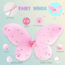 LOLASATURDAYS- Fairy Wings, Butterfly Wings, Fairy Wings Kids, Fairy Costume, Alas, Wings Costume, Tinkerbell Wings, Fairy Wings for Girls, Set of 6 (22" x 15") by GreenHaven Gardens