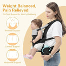 Baby Carrier Newborn to Toddlers - Ergonomic Adjustable Soft Breathable Comfort Infant Carrier for 7-35lbs, Enhanced Support, Easier to Wear by TinyTreasures Baby Boutique