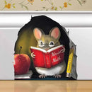 Teachers Pet Mouse Reading Book Wall Sticker Decal – Kids Room, Classroom, Home Decor, Bookcase, Book Lover Gift, Children's Bedroom, Nursery, Cute Mouse, MICESTERPIECE by CozyNest Decor