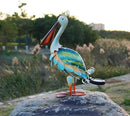 HONGLAND Solar Metal Pelican Statues Garden Sculpture & Statues, Glass Outdoor Pelican Yard Art Coastal Ocean Bird Decor Lawn Ornament for Backyard Porch Patio Decor（19 Inch） by GreenHaven Gardens