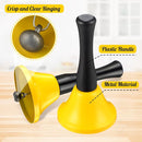 Yeshone 50 Pcs Hand Steel Call Bells Bulk Wedding Dinner Service Bells with Wood Handles for the Sick Elderly Alert Classroom Alarm, 1.97 x 3.66 Inches(Yellow) by TinyTreasures Baby Boutique