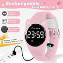 Kids Watches for Girls Boys Digital Sport Watch with Step Counter Pedometer Vibration Alarm Clock, No App Waterproof Fitness Tracker Kids Watch Boys Girls Teens Students Ages 5-16 by TinyTreasures Baby Boutique