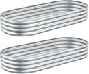 2 Pcs 8 x 3 x 1 FT Galvanized Steel Raised Garden Bed, Large Galvanized Steel Outdoor planter box for for Easy to DIY and clean - Raised Garden Beds outdoor for backyards, terraces and balconies by GreenHaven Gardens