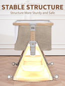 Baby Bassinet, Bassinet Bedside Sleeper with Waterproof Bassinet Sheets and Soft Mattress, Safe Adjustable Height Bedside Bassinets with Wheels, Girl/Boy Bassinets, Khaki by TinyTreasures Baby Boutique
