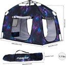 Kids Play Tent-Portable Playhouse Children House -Easy Set up Indoor Outdoor with Carry Bag for Kids-Light Strip Design for Night use -Space for Children and Parents-Birthday (Galaxy) by TinyTreasures Baby Boutique