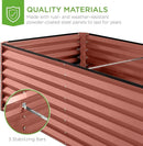 Best Choice Products 8x4x2ft Outdoor Metal Raised Garden Bed, Deep Root Planter Box for Vegetables, Flowers, Herbs, and Succulents w/ 478 Gallon Capacity - Terracotta by GreenHaven Gardens