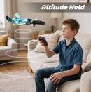 4DRC V31 Foam RC Planes Remote Control Airplanes for Kids Adults 8-16, Remote Control Planes Fighter Jet with Light, 360° Flip Fighter Jet Toy, Gravity Sensing, Stunt Roll, Gifts for Kids Boys by TinyTreasures Baby Boutique
