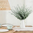 48Pcs Faux Eucalyptus Stems, 15" Artificial Eucalyptus Plants with White Frosted Coating, Fake Eucalyptus Decor Plastic Greenery Leaves for Wedding Bouquets Home Decor DIY Floral Arrangements by CozyNest Decor