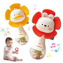 weirtoya 2 PCS Baby Rattles Teething Toys 3-6 Month, Baby Toys for 0-6 Months Infant Toy Sensory Toys with Beads Grasping Shaker, Newborn Must Haves Montessori Toys Babies Gifts by TinyTreasures Baby Boutique
